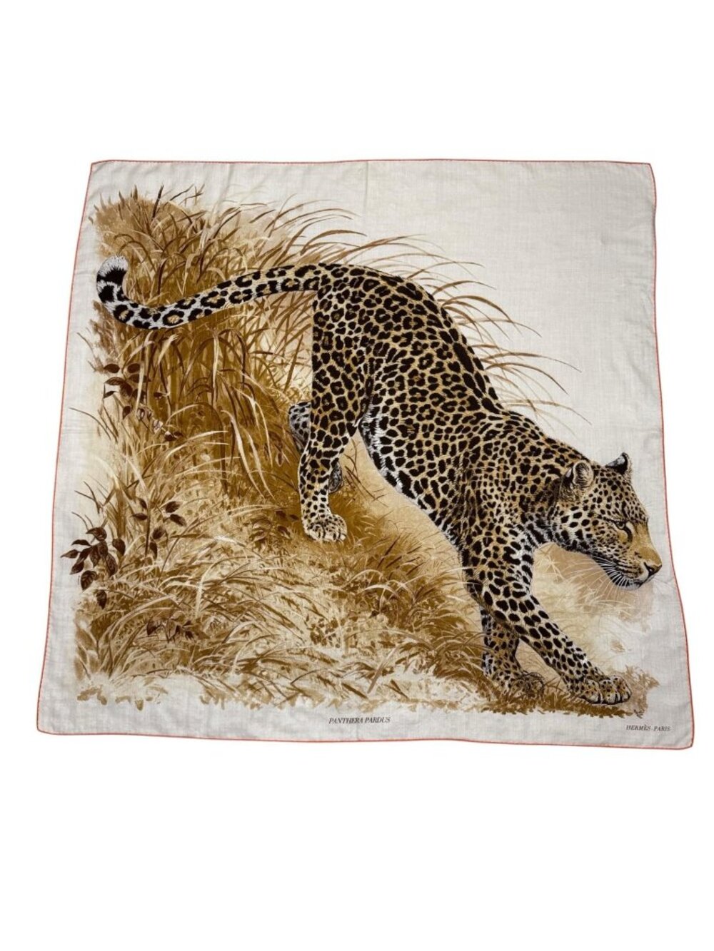 Hermes Carre Geant 140 Panthera Pardus Leopard Shawl Large Scarf